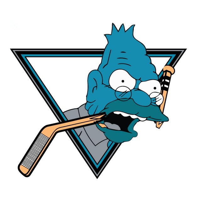 San Jose Sharks Simpsons iron on transfers